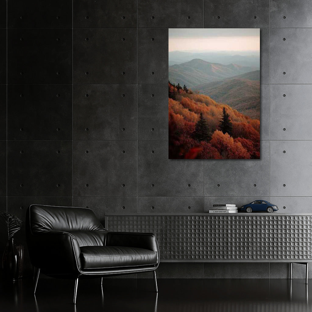 Autumn Harmony of the Vermont Mountains: Tranquility and Nature in the USA