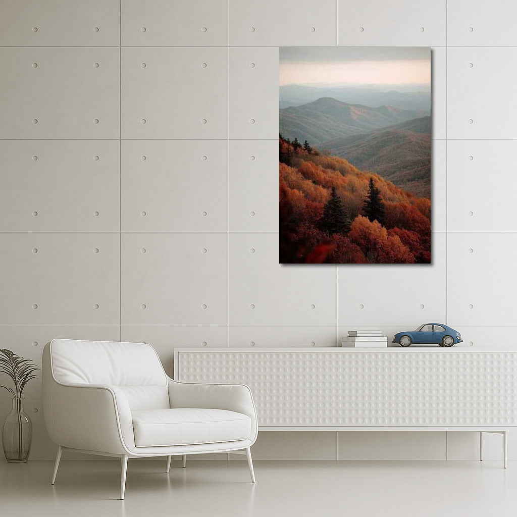 Autumn Harmony of the Vermont Mountains: Tranquility and Nature in the USA