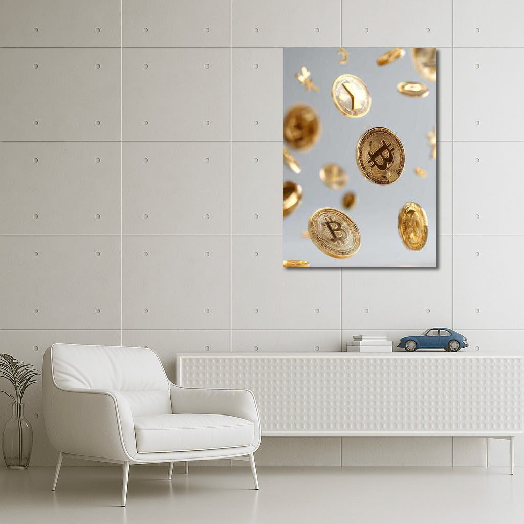 Floating Gold Coins Cryptocurrency: The Atmosphere of the Digital Age