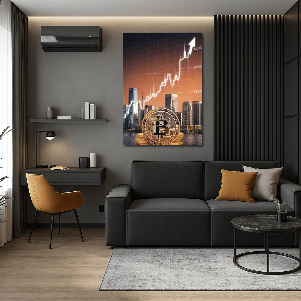Cryptocurrency Rise: Dynamics and City Skyscrapers