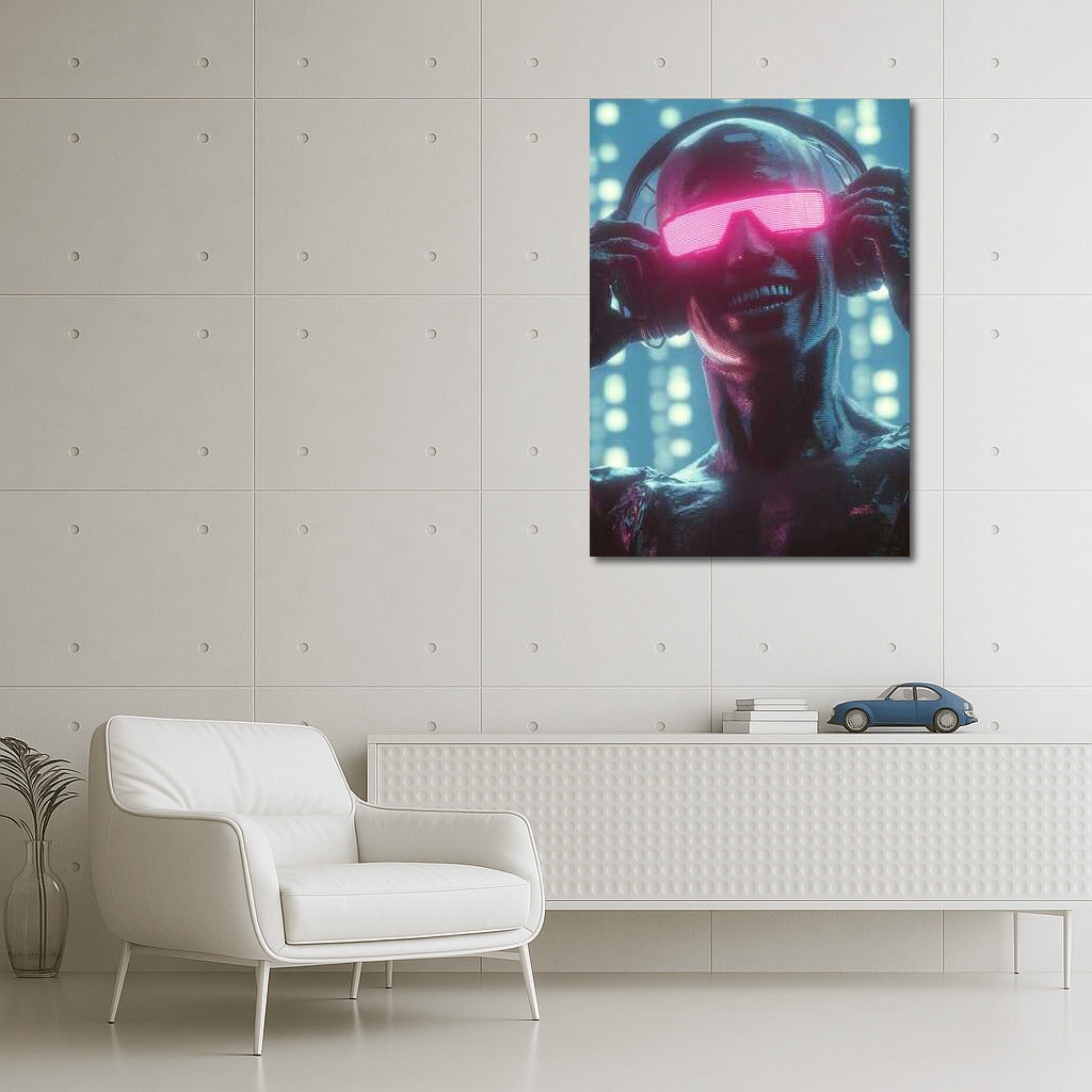 Neon Avatar: A Futuristic Creature in the World of Cyberpunk