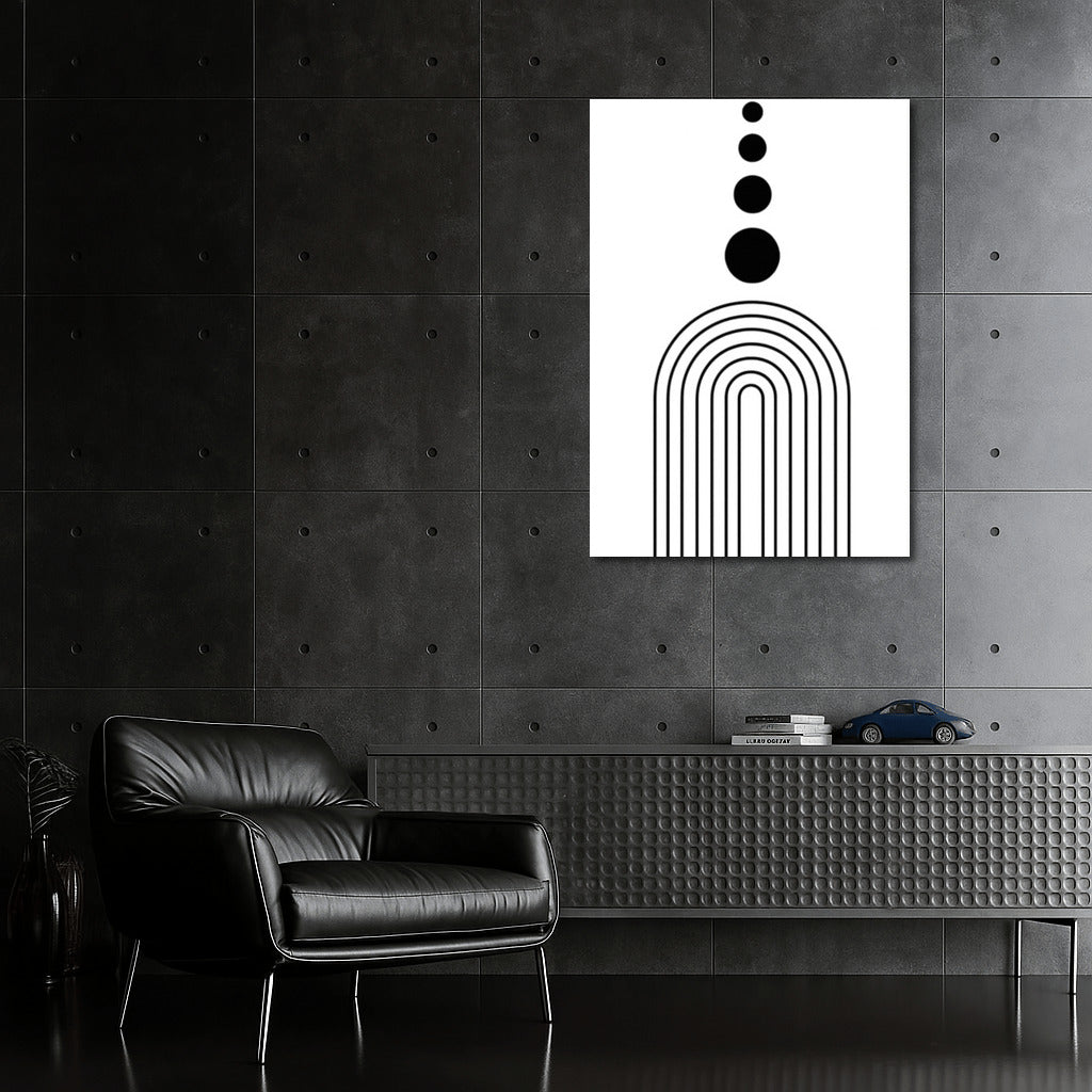 Black Arcs and Circles: Geometric Minimalism for Modern Interiors