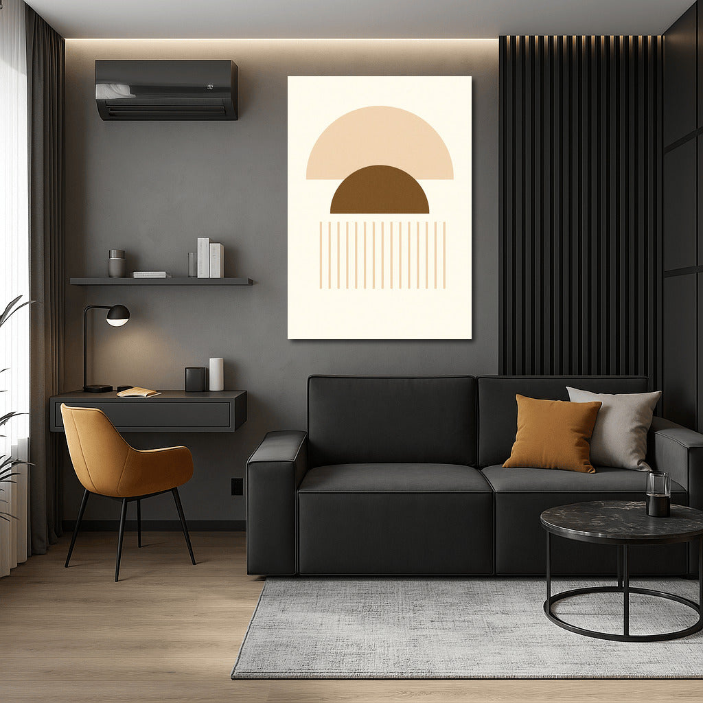 Harmony of Semicircles: Elegant Geometric Design for Interior