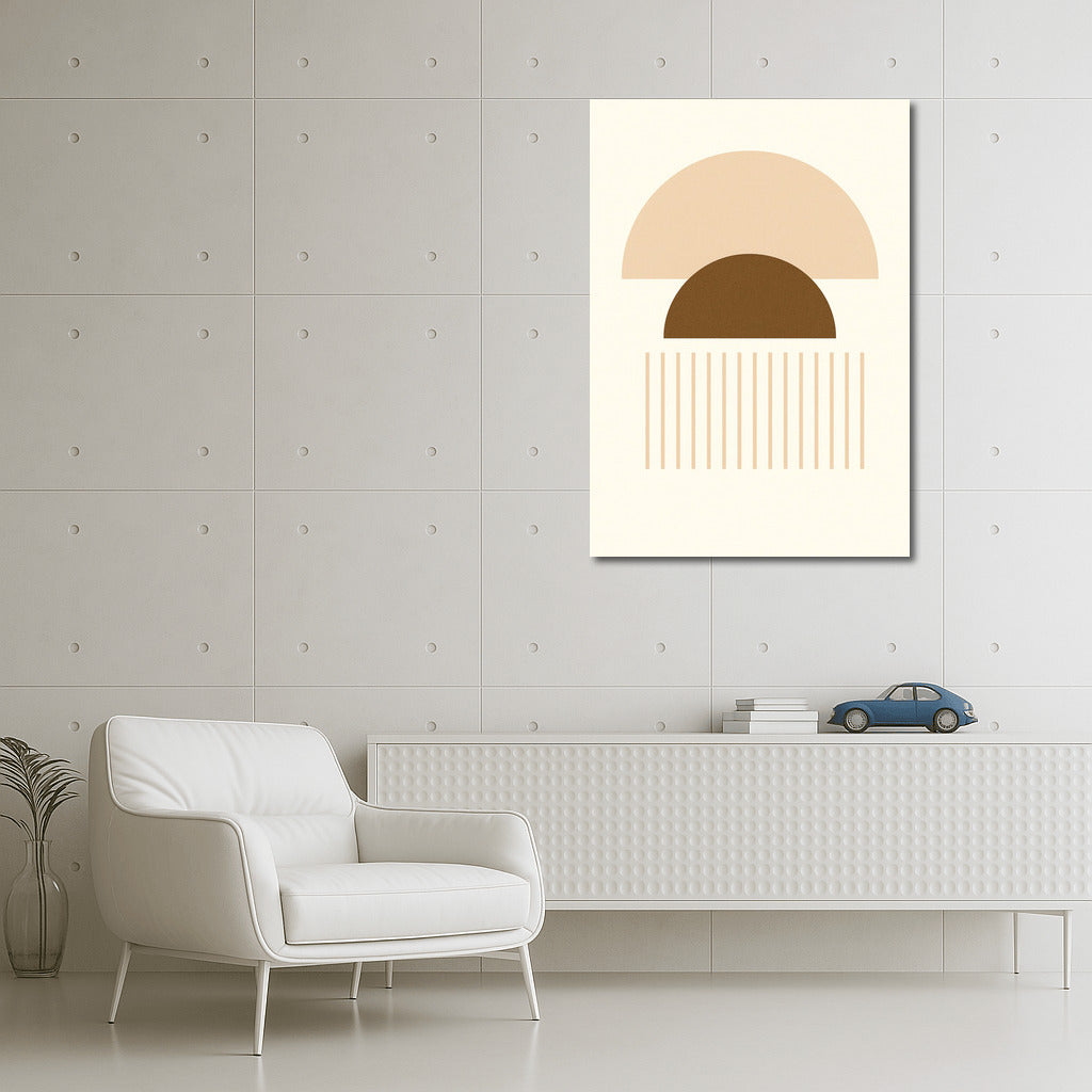 Harmony of Semicircles: Elegant Geometric Design for Interior