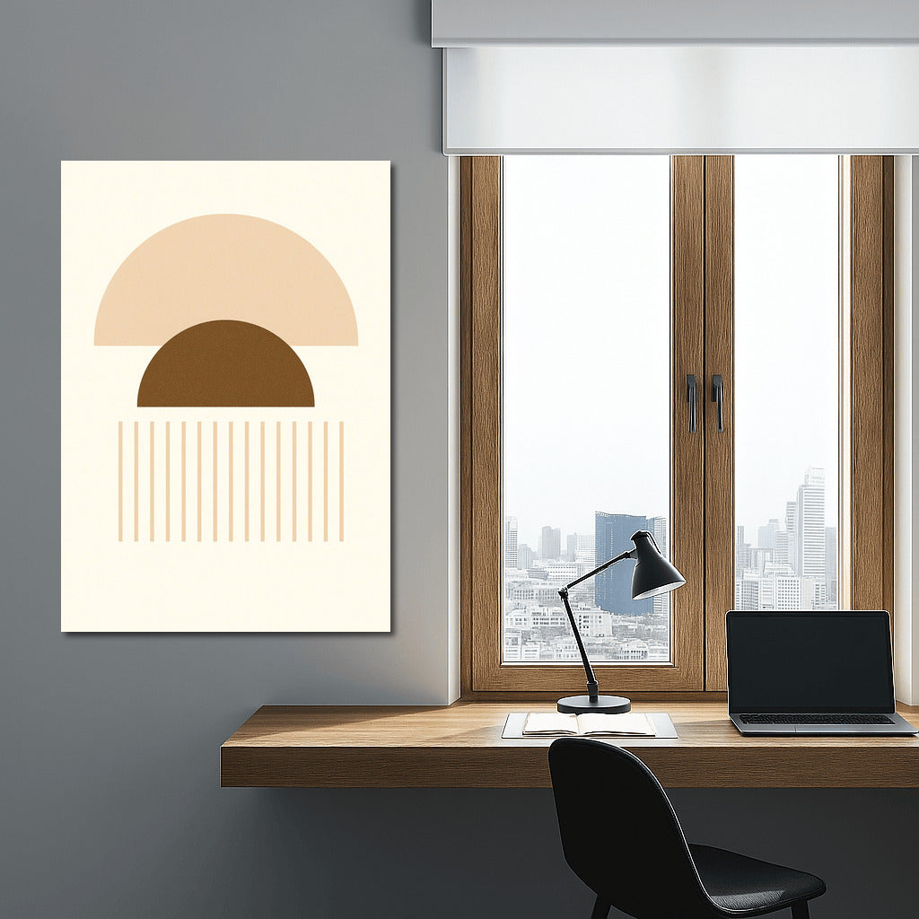 Harmony of Semicircles: Elegant Geometric Design for Interior