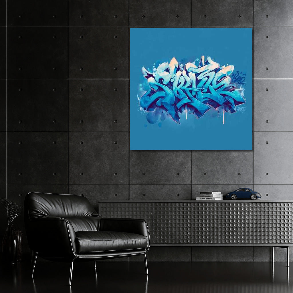 Urban Whirlwind: Dynamic Graffiti Pattern for Interior