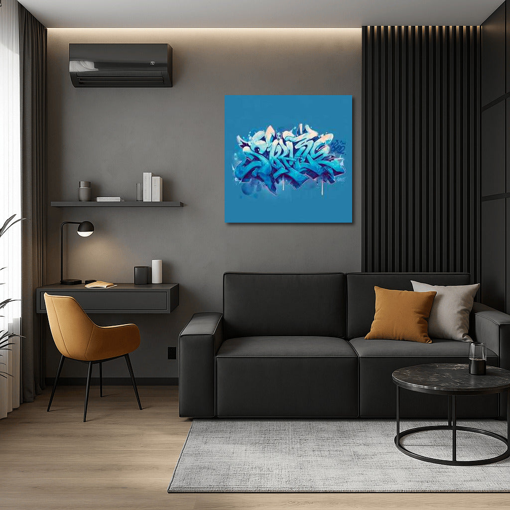 Urban Whirlwind: Dynamic Graffiti Pattern for Interior