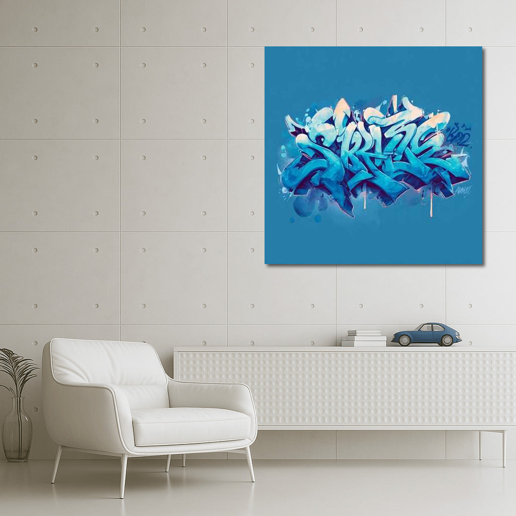 Urban Whirlwind: Dynamic Graffiti Pattern for Interior