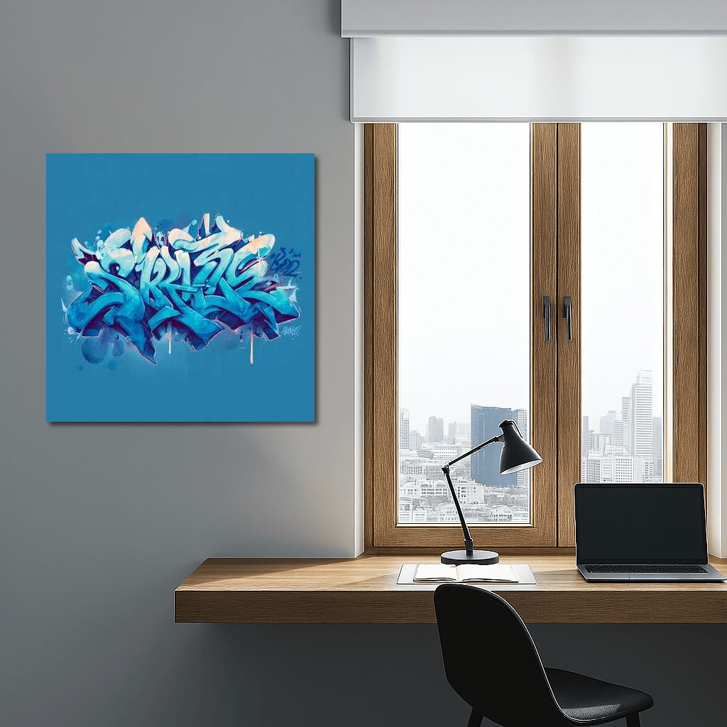 Urban Whirlwind: Dynamic Graffiti Pattern for Interior