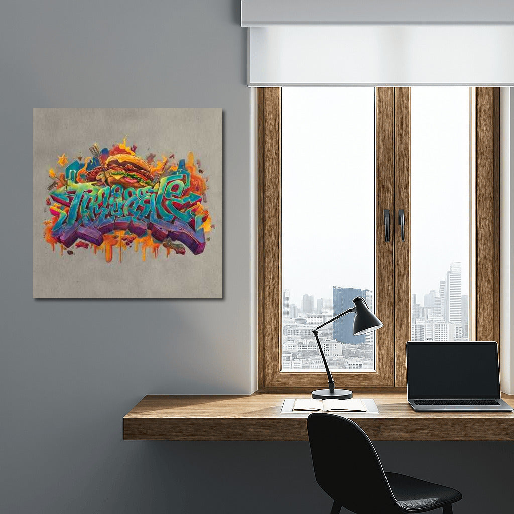 Graffiti Burger: Explosion of Colors and Street Energy