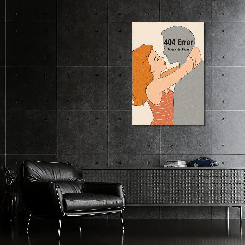 Error 404: Perfect Love Not Found - Humorous Print for Seekers