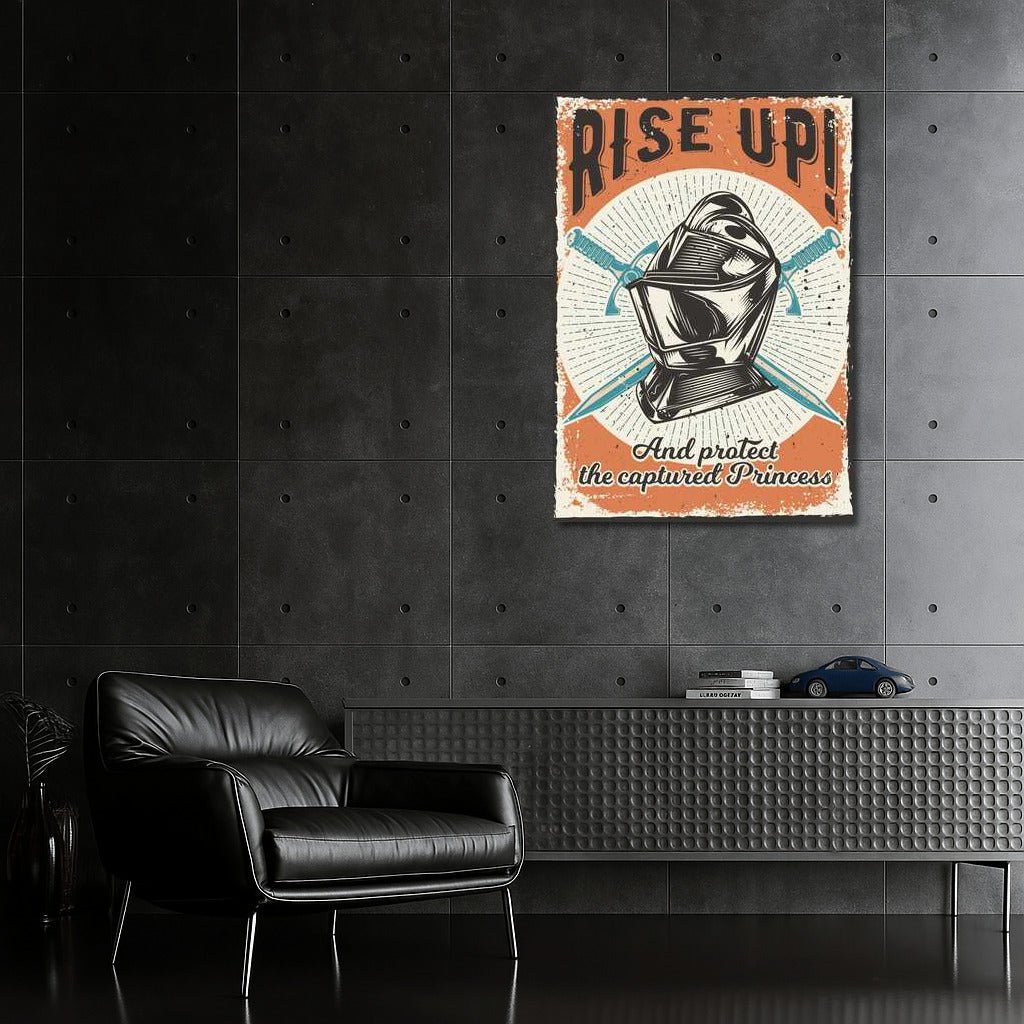 Knight Helmet and Swords: Epic Adventure for Man Cave