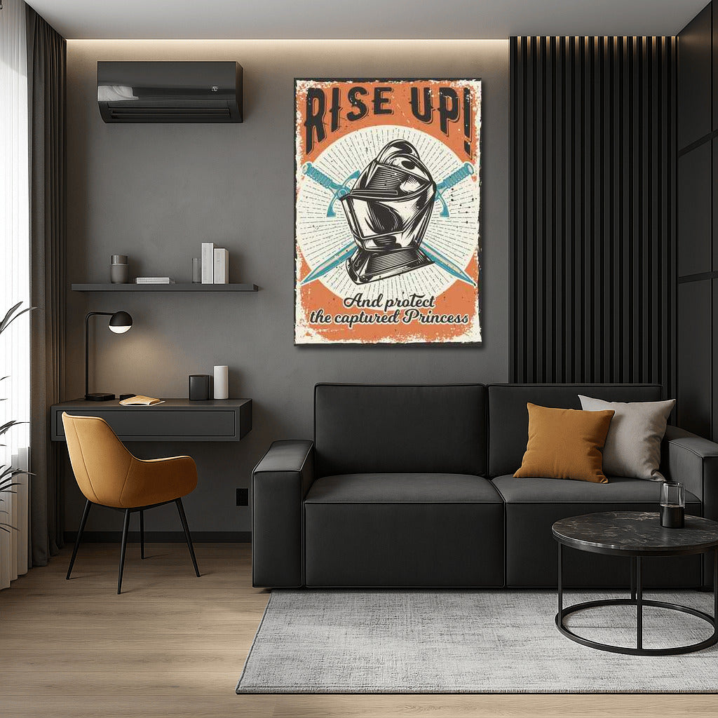 Knight Helmet and Swords: Epic Adventure for Man Cave