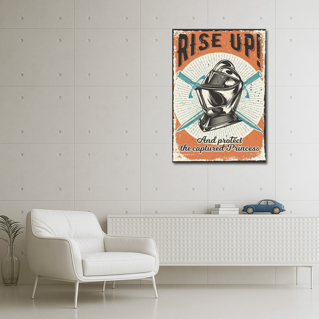 Knight Helmet and Swords: Epic Adventure for Man Cave