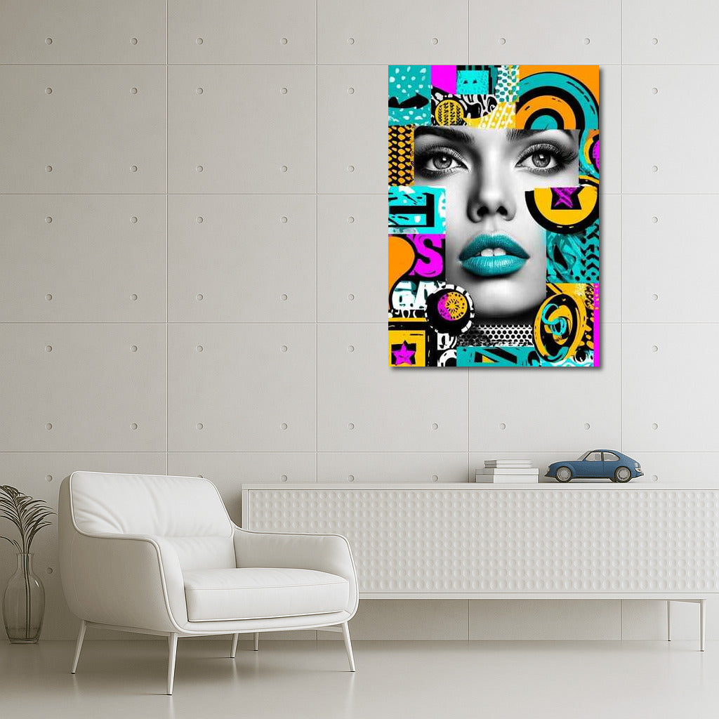 Monochrome Explosion of Color: Vivid Maximalist Masterpiece