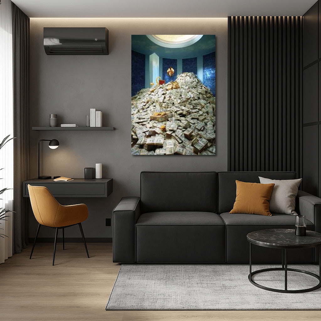 The Golden Throne of Wealth on Top of the Money Mountain