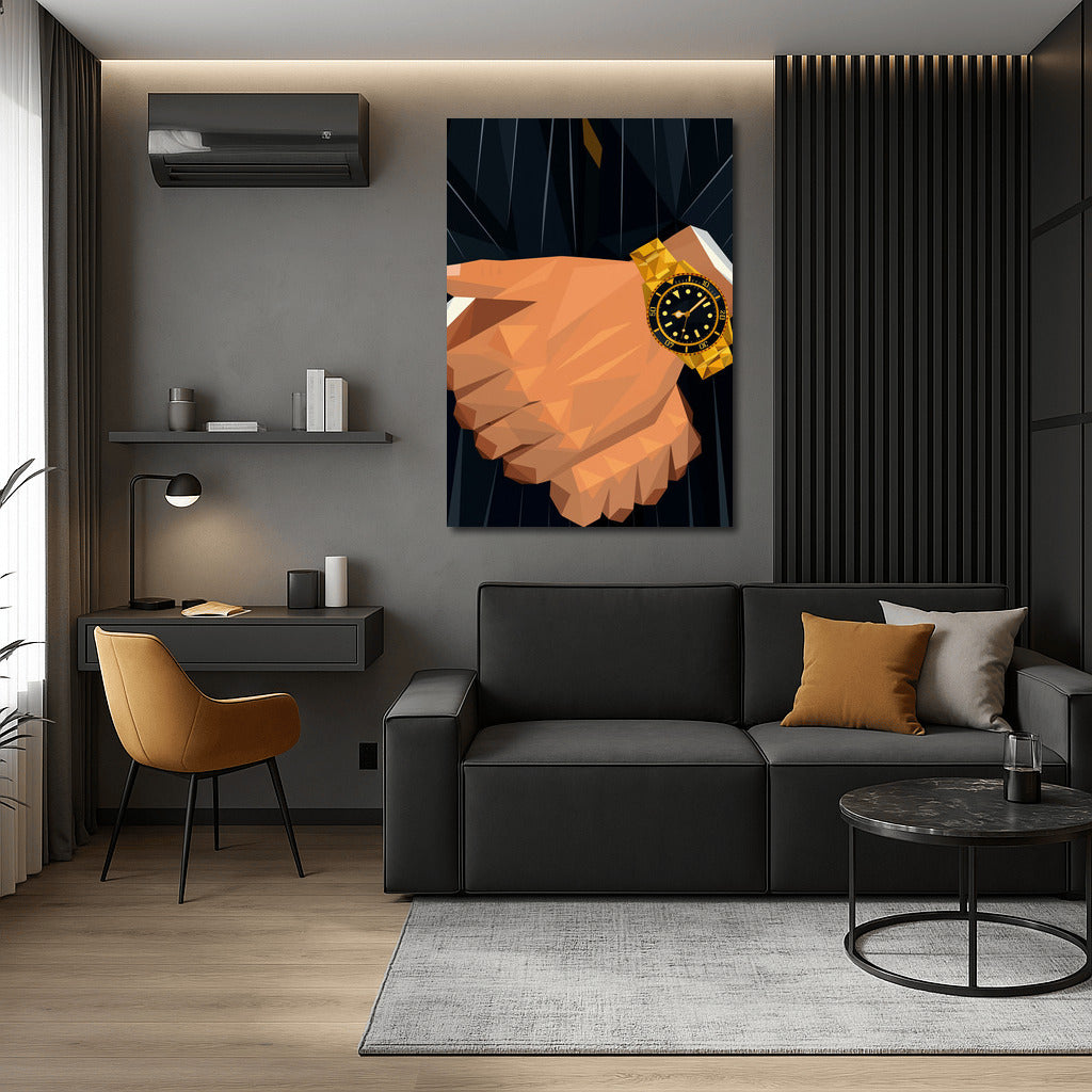 Golden Watch of Success: Symbol of Power and Style in the Interior
