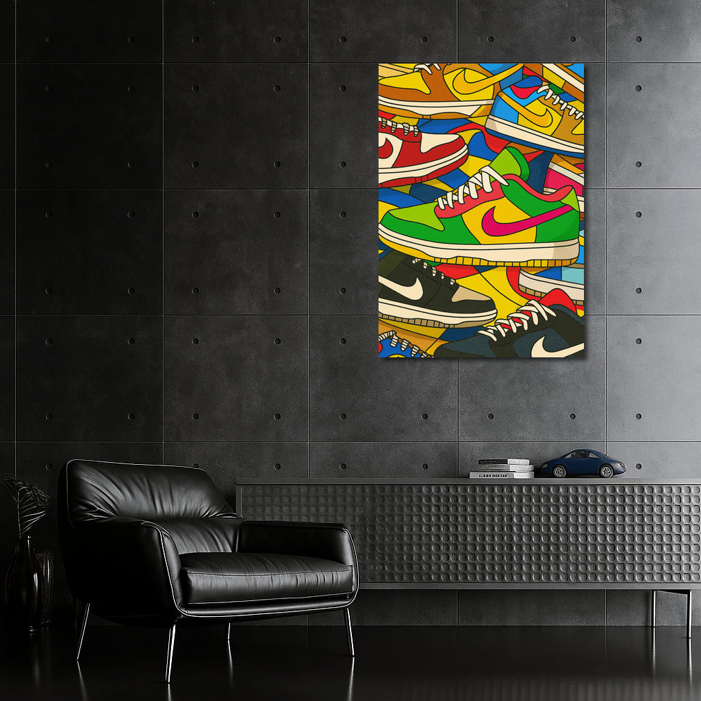 Pop Art Explosion: Bright Nike Sneakers