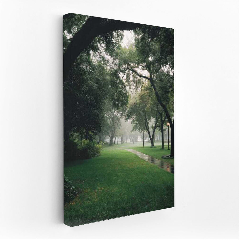 Misty Park: Winding Paths and Natural Architecture