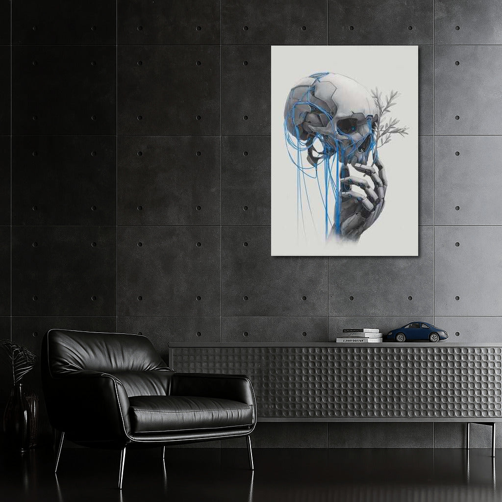 Cyberpunk Skull: The Fusion of Nature and Technology