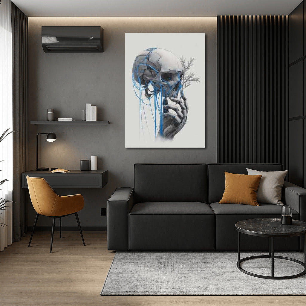Cyberpunk Skull: The Fusion of Nature and Technology