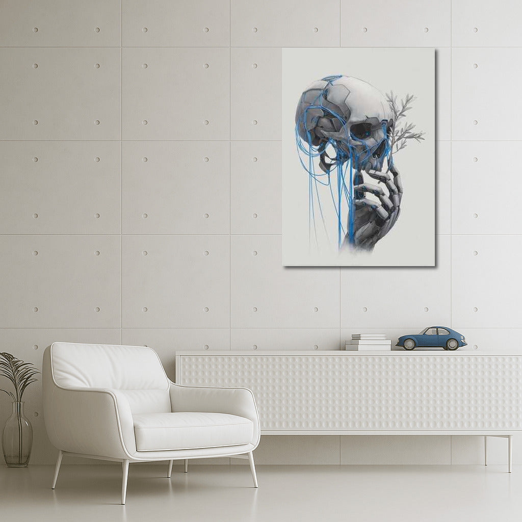 Cyberpunk Skull: The Fusion of Nature and Technology
