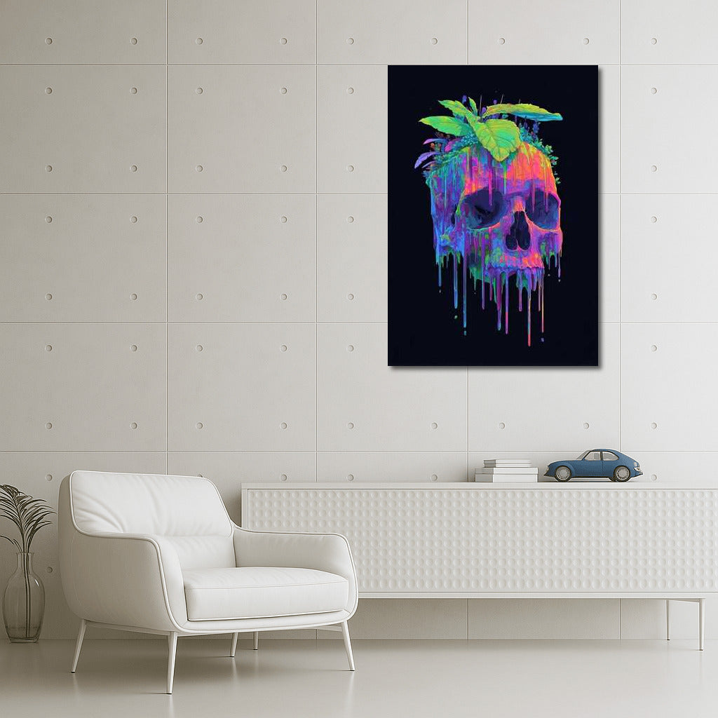 Psychedelic Skull: Flower Symphony