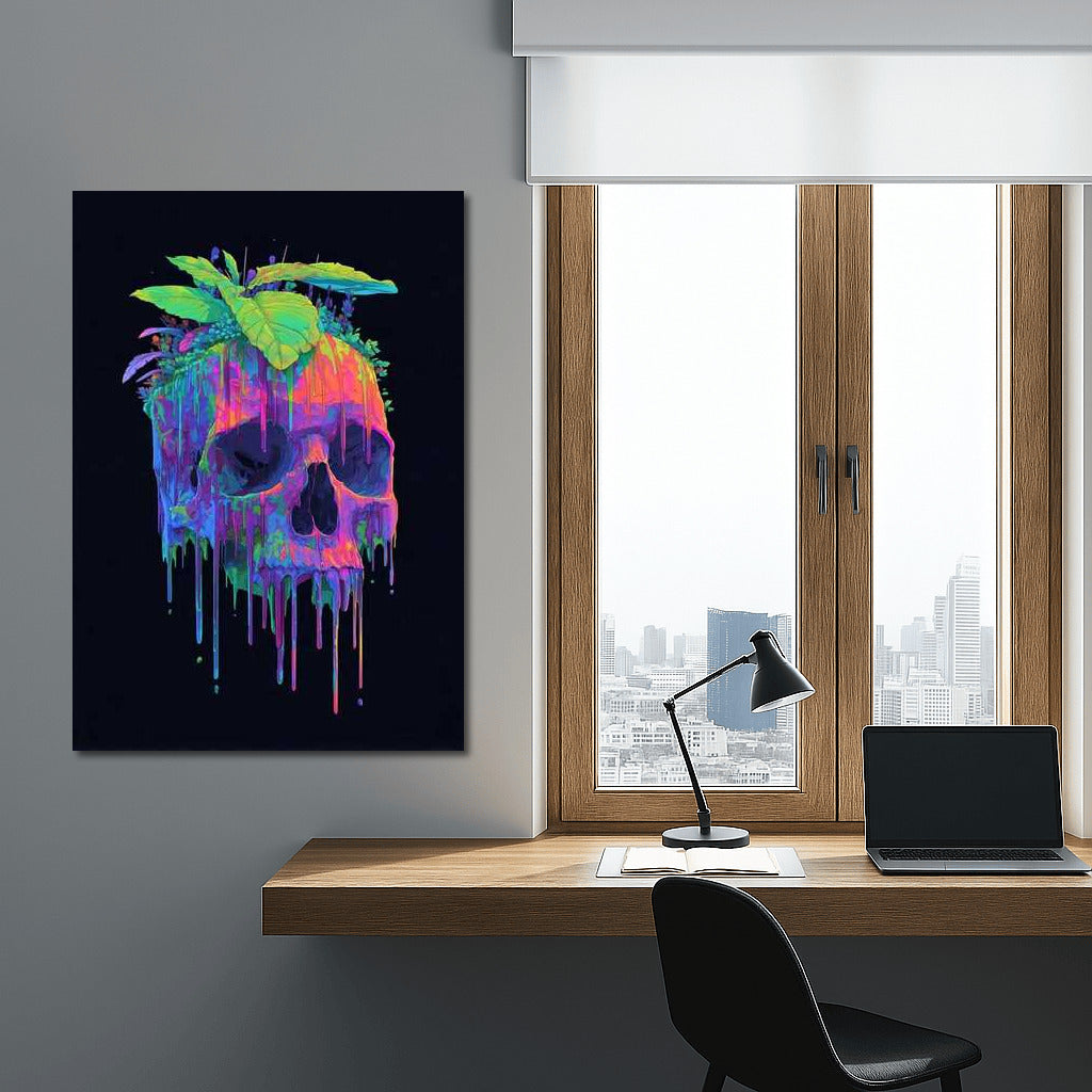 Psychedelic Skull: Flower Symphony
