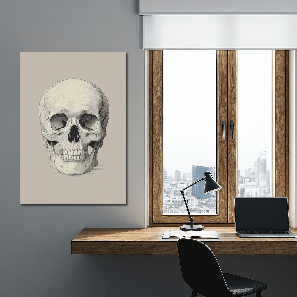Mysterious Skull: Play of Light and Shadow