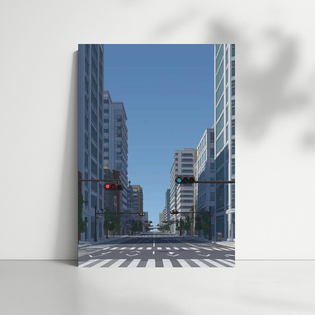 Harmony of Lines: Modern City Street