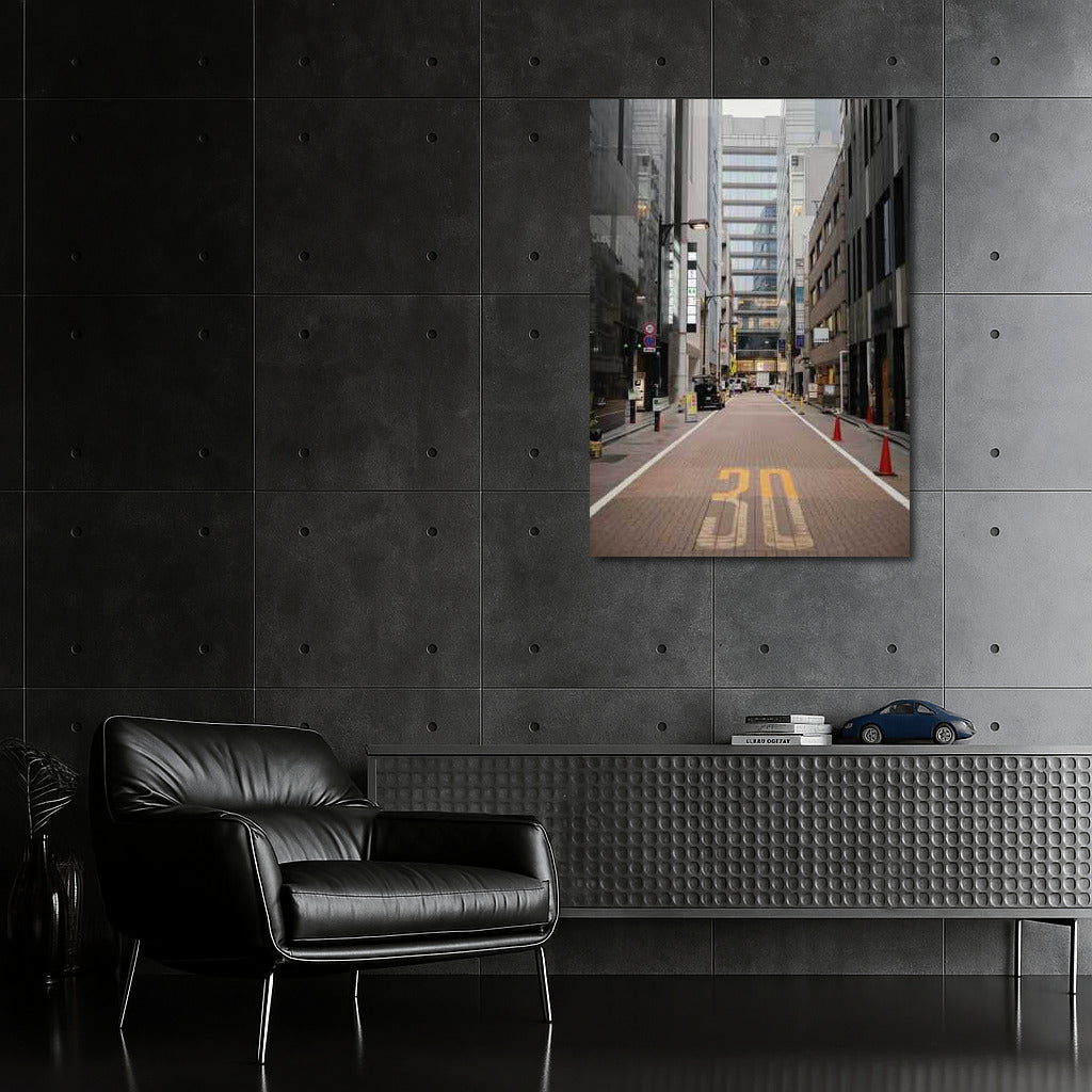 Narrow City Canyon: Architectural Street