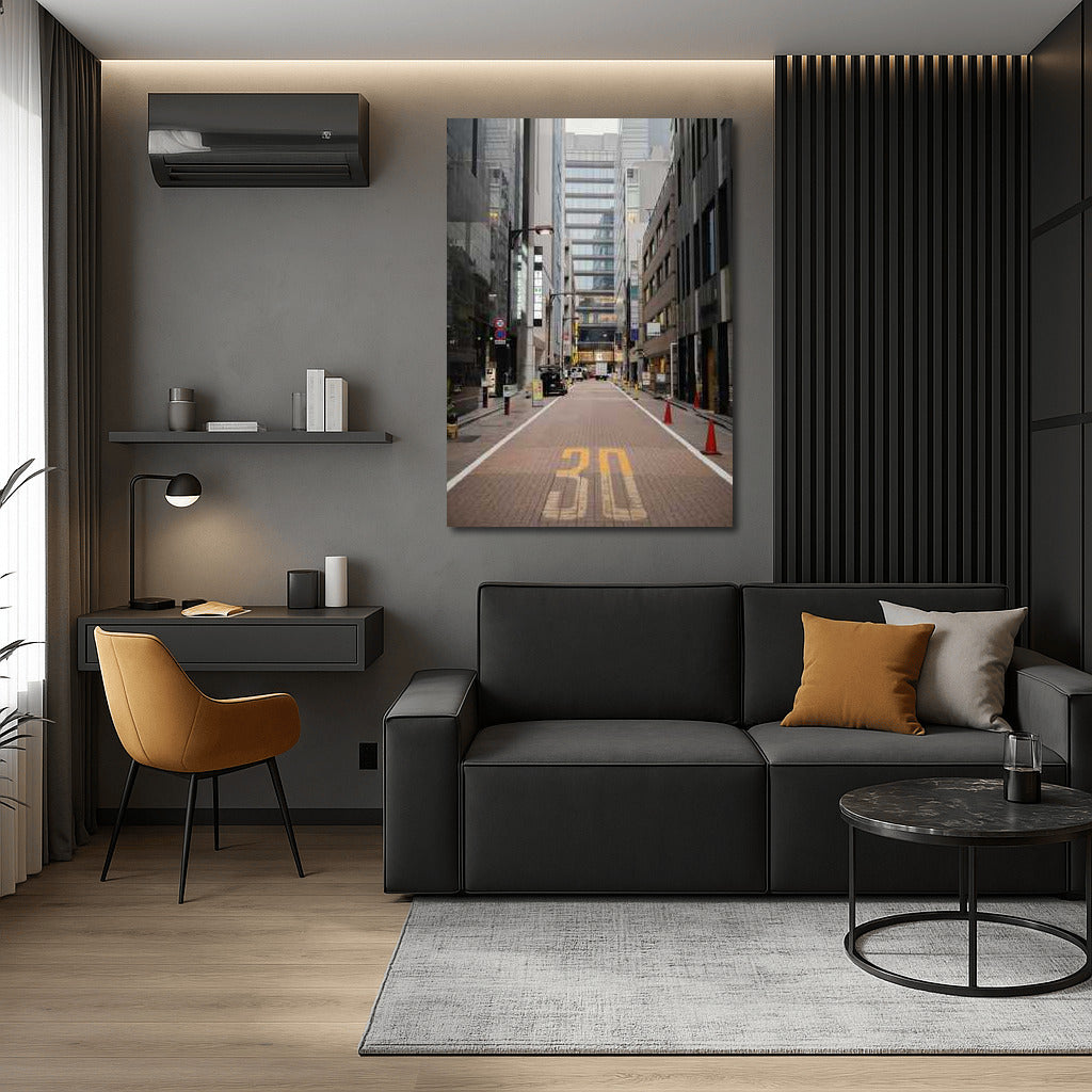 Narrow City Canyon: Architectural Street