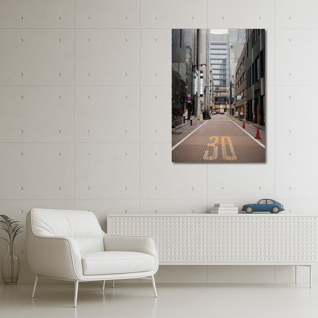 Narrow City Canyon: Architectural Street