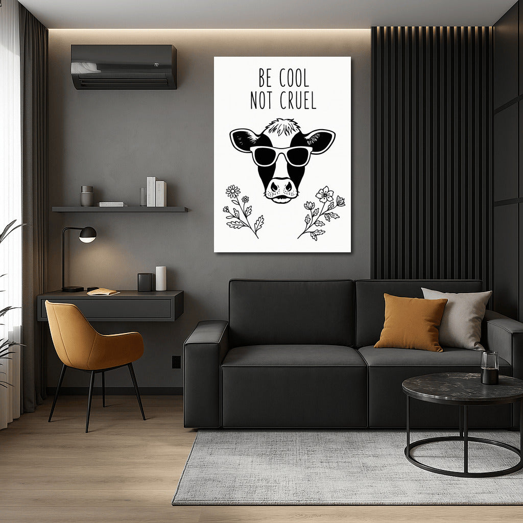 Stylish Cow With Glasses: The Voice of Vegan Animal Rights