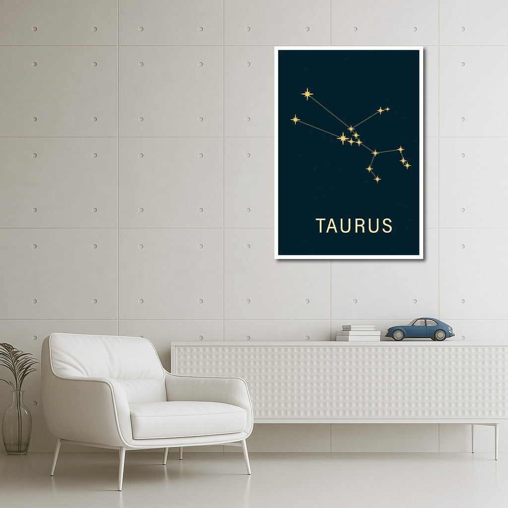 Cosmic Harmony of Taurus Constellation: Stars on Dark Background