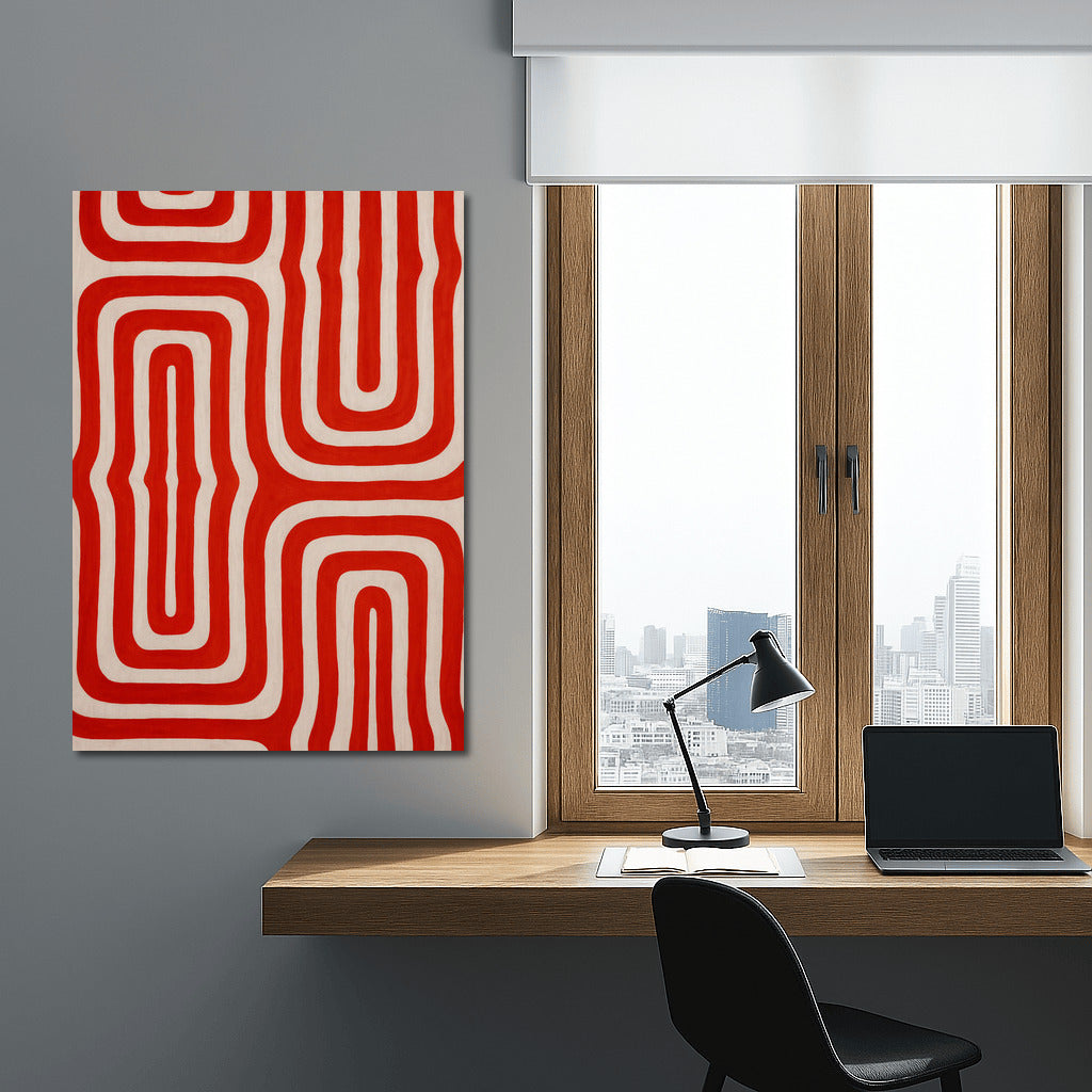 Red Labyrinth: Minimalism and Lines