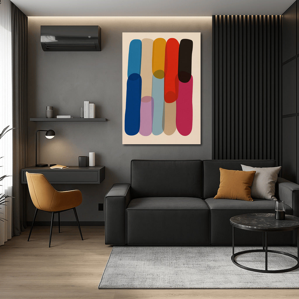 Color Block Harmony: Vibrant Minimalism for a Modern Interior