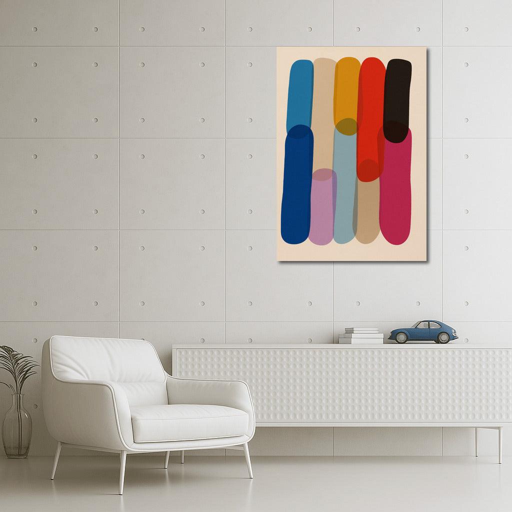 Color Block Harmony: Vibrant Minimalism for a Modern Interior