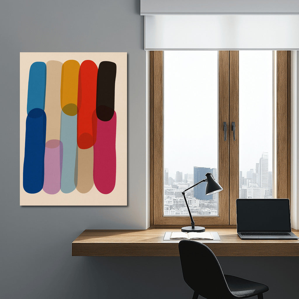 Color Block Harmony: Vibrant Minimalism for a Modern Interior