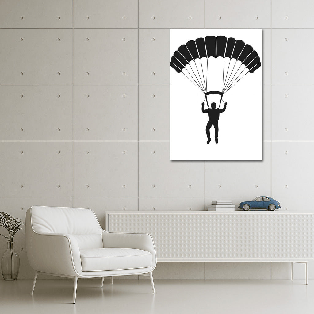 Freedom in the Sky: Skydiver Silhouette
