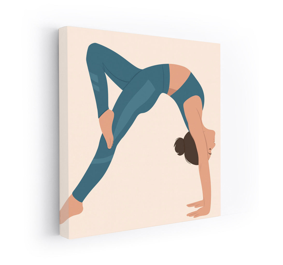 Grace in Motion: Gymnast in Stretching Pose