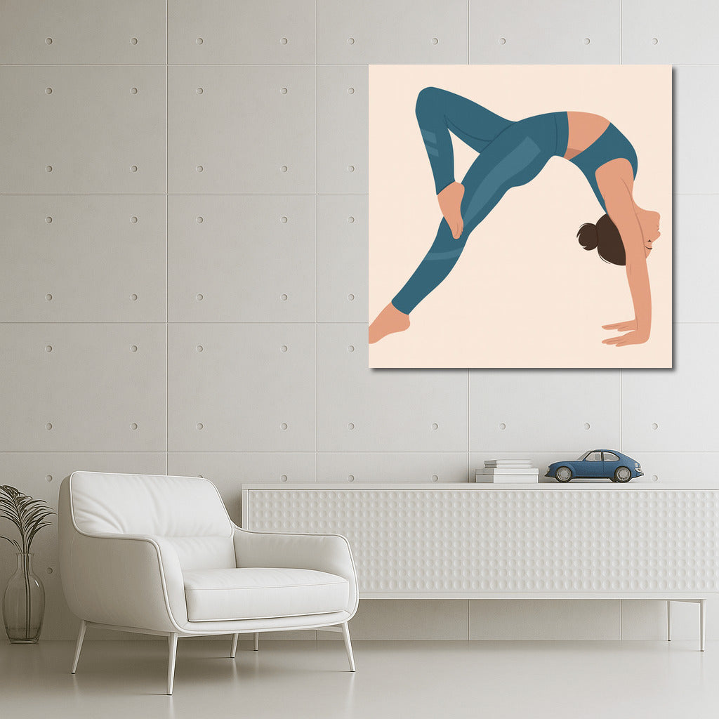 Grace in Motion: Gymnast in Stretching Pose