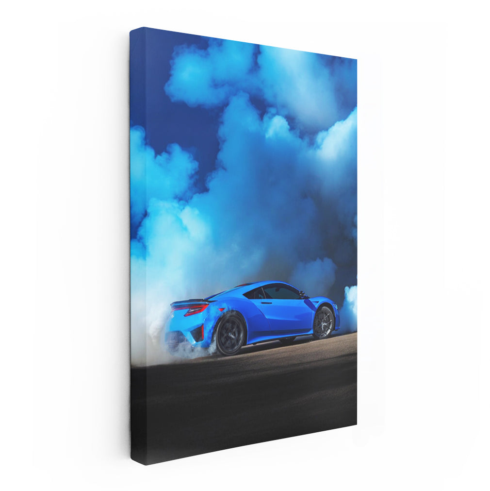 Acura NSX Surrounded by Smoke - Power and Precision