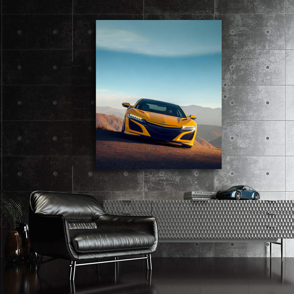 Acura NSX Amidst Mountain Peaks - Blend of Power and Elegance