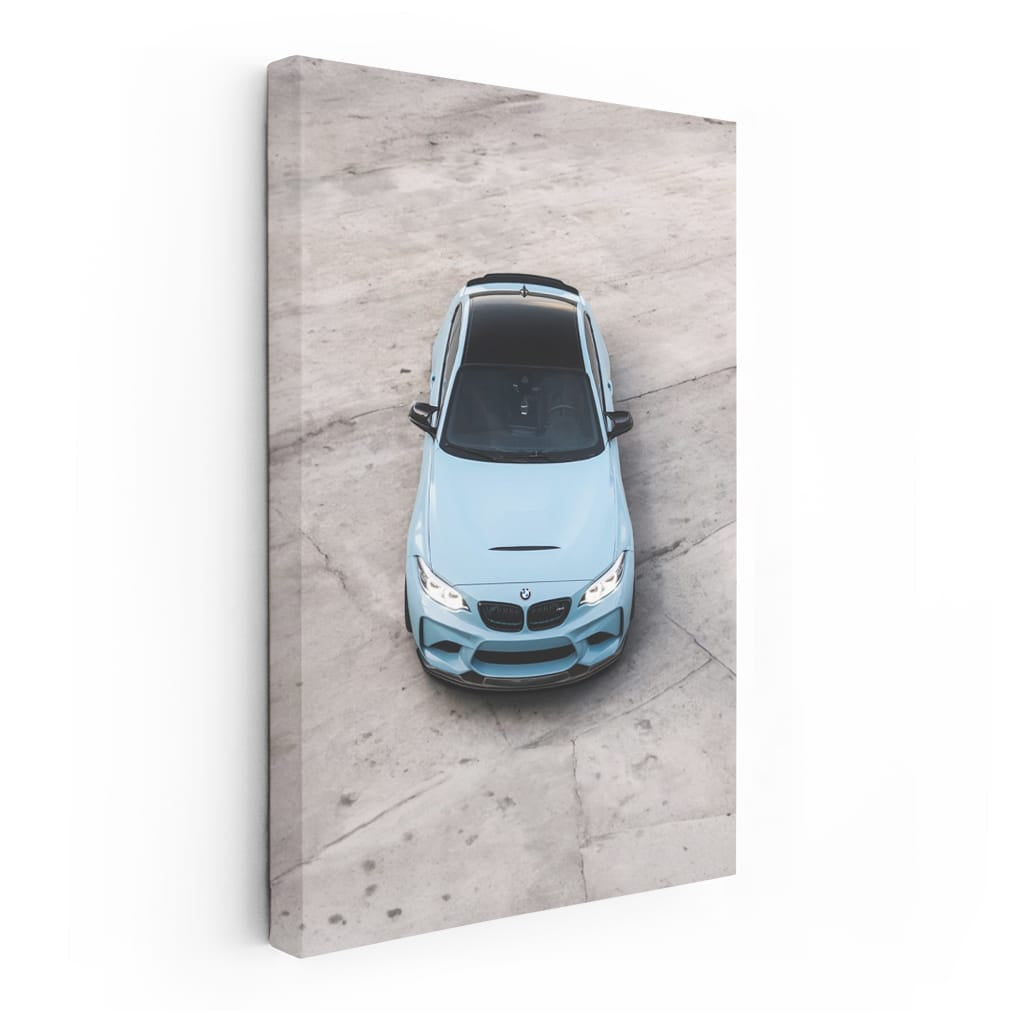 BMW M2 Aerial View in Blue - Dynamic Performance Unleashed