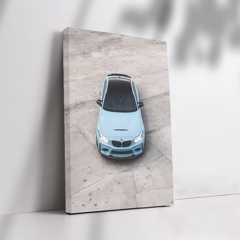 BMW M2 Aerial View in Blue - Dynamic Performance Unleashed