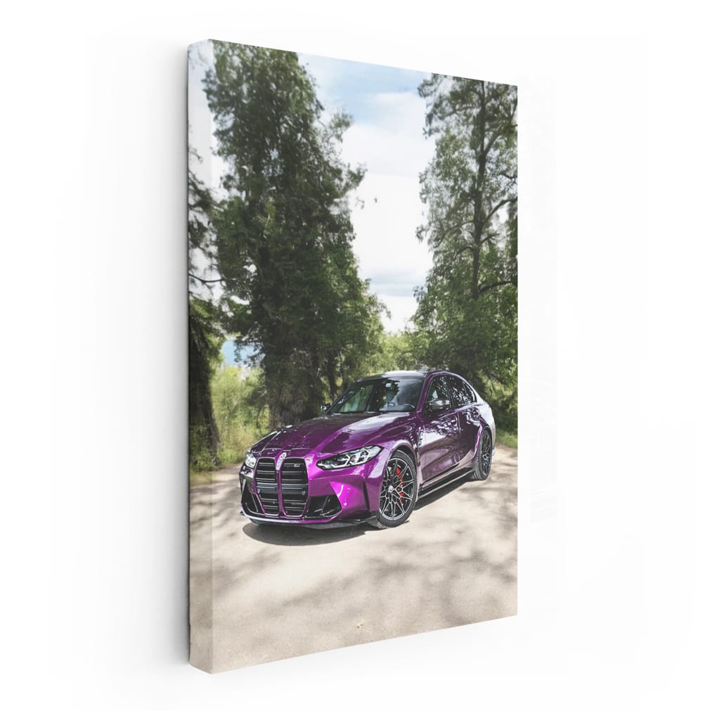 BMW M3 G80 in Purple - Bold Statement in Nature