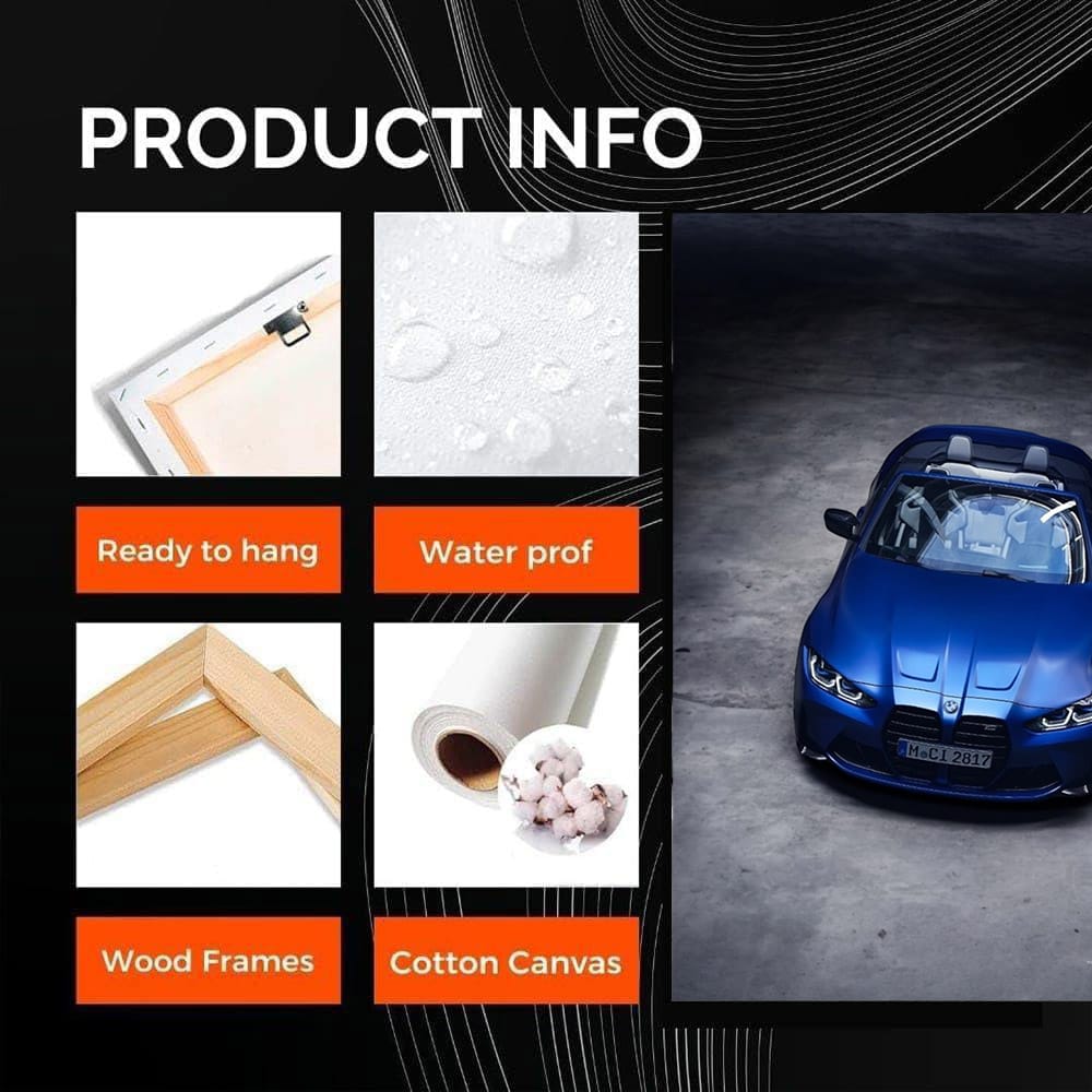 Blue BMW M4 Competition Convertible - Sleek and Powerful Ride