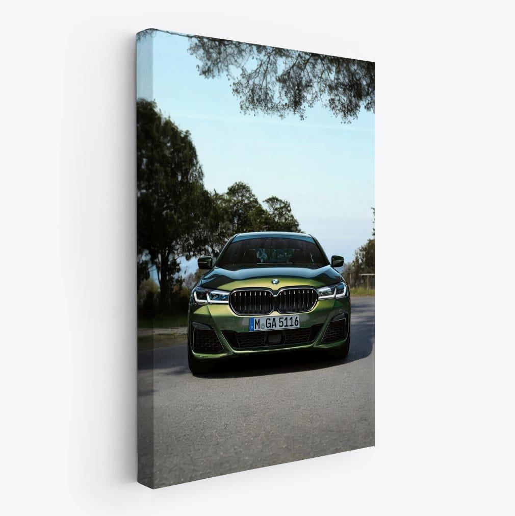 Green BMW M550i - Luxury Performance in Motion