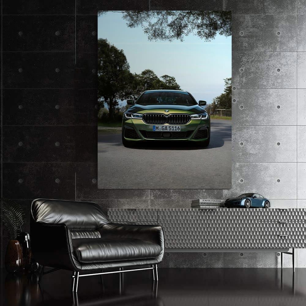 Green BMW M550i - Luxury Performance in Motion